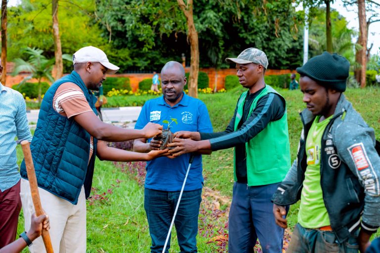 People with Visual Disabilities Join Community Tree Planting in Huye District